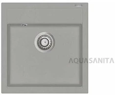 Compotexa Dirbtinio granito plautuvė HELIKA Tesa SQT100W Šiltas betonas | Argent 220