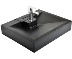 Compotexa Granito praustuvas voniai TURTL Locus BQW600-601, juodos spalvos