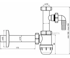 Sifonas praustuvui AQ-T4