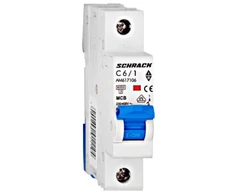 Automatinis jungiklis Schrack AM617106 (C6, 1P, 230V, 6kA)