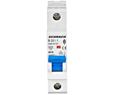 Automatinis jungiklis Schrack AM618120 (B20, 1P, 230V, 6kA)