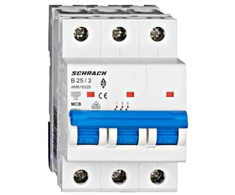 Automatinis jungiklis Schrack AM618325 (B25, 3P, 230V, 6kA)