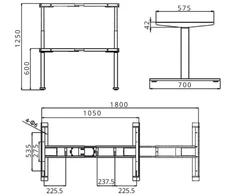 Amona Reguliuojamo Aukščio Stalo Kojos SH312T9-DM-PRO, 2 Varikliai, 3 Pakopos, 140 kg