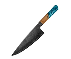Damasko Plieno 21cm Šefo Peilis Usugiri JH-D-015