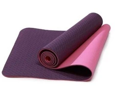 Dvipusis mankštos kilimėlis THOMS Comfort Violetinė-Rožinė 183x61cm, TPE storis 8mm