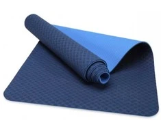 Dvipusis mankštos kilimėlis THOMS Comfort Mėlyna 183x61cm, TPE storis 8mm