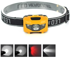 LED Galvos Žibintas BORUIT RJ-LW601 Geltonas, Skirtas Bėgiojimui