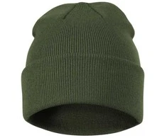 Malfini As Unisex megzta kepurė MALFINI Beanie 315 Khaki – klasikinis žieminis modelis