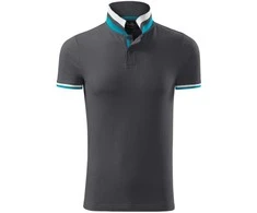 Malfini As Vyriški Polo Marškinėliai MALFINI Collar Up Light anthracite 215 g/m²
