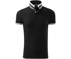 Malfini As Vyriški Polo Marškinėliai MALFINI Collar Up Juodas 215 g/m²