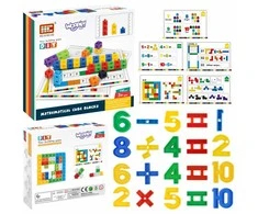 Matematikos Dėlionė Konstrukcijos Kaladėlės + Raštai Woopie 148 vnt.