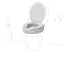 None Minkštas tualeto paaukštinimas su dangčiu, aukštis 14 cm