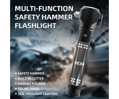 Multifunkcinis LED Žibintuvėlis Tiger Wolf HL-8236 su saulės moduliu