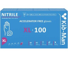 Nitrilinės pirštinės Kid-Man Accelarator-free N100, dydis XL