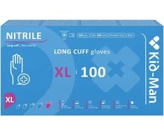 Nitrilinės pirštinės Kid-Man Long N100, dydis XL