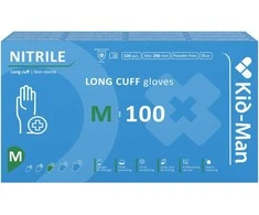 Nitrilinės pirštinės Kid-Man Long N100, dydis M
