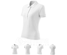 Polo Marškinėliai MALFINI Cotton Baltas, Moteriški