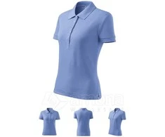 Polo marškinėliai MALFINI Cotton Sky Mėlyna, moteriški