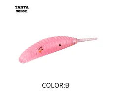 Silikoninis masalas AsaTsuri Tanta Rožinė Glitter, ilgis 2,5 cm,.20vnt