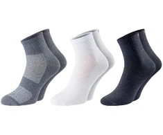 Sportinės Kojinės Quarter Fitness AirGrip Sneaker ChiliLifestyle 3 Poros, Unisex