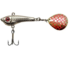 Sukriukė Quantal Lake Tail Spinner Helix 8 Sidabro sp, Uodega Raudona UV