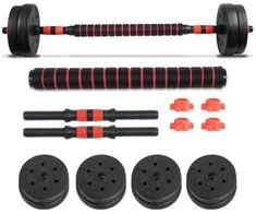 Tomaz Sport Keičiamo Svorio Hantelių ir Štangos Komplektas, 15 kg