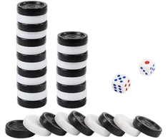 Tomaz Sport Plastikinių Šaškių 2,2x0,6 cm ir Kauliukų Rinkinys