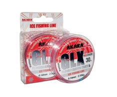 Fluorokarboninis žvejybinis valas AKARA Glx Ice Raudona 30m 0.18mm