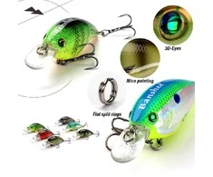 Vobleris Banshee Crankbait Bass 60mm 10g VC01 Rainbow, Plūdrus
