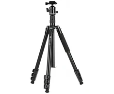 Stovas - Fotopro A5i Aliuminio Stovas Su FPH-55QS Kamuoliniu Galvute 10 Kg Apkrova 205 Cm Aukštis Juodas