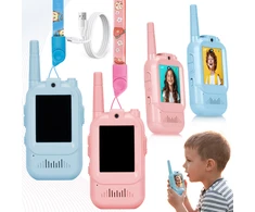 Žaislas - Redleaf WT2 Video Walkie-Talkie 300m Range Rechargeable Mėlyna/Rožinė
