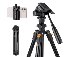 K&amp;F Concept K234A0 vaizdo trikojis su 3D galva ir telefono laikikliu