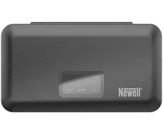 Newell LCD dviejų kanalų įkroviklis su maitinimo bloku ir SD kortelių skaitytuvu LP-E6 akumuliatoriams, skirtas Canon