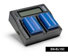 Newell Supracell Set 1x DC-LCD charger 2x SupraCell Protect EN-EL15C battery for Nikon