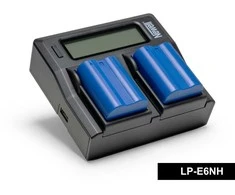 Newell Supracell Set 1x DC-LCD charger 2x SupraCell Protect LP-E6NH battery for Canon