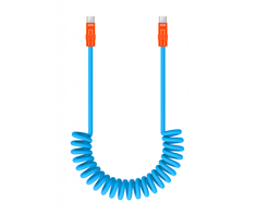 USB-C Įkrovimo Kabelis - Newell USB-C 100W Greito Įkrovimo Kabelis, 2m, Silikonas, Mėlyna-Oranžinė