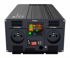 Objektyvas Newell įtampos keitiklis su gryna sinusine banga - 24 V / 230 V, 2000 W