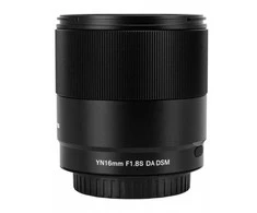Yongnuo YN 16 mm f/1.8 DA DSM objektyvas, skirtas Sony E