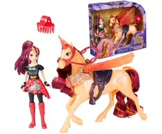 Spin Master Akademia Jednorożców Magia Skrzydeł Rinkinys lalka Valentina i figurka jednorożca Cinder + priedai Unicorn Academy Wing Magic