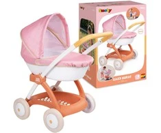 Lėlių vežimėlis Smoby Baby Nurse, balta/rožinė