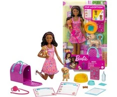Mattel Lėlė Barbė šuniukų įvaikinimo žaidimų rinkinys