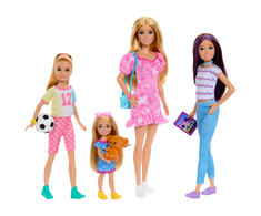 Barbie Siostry Rinkinys 4 lalek Skipper Stacie Chelsea + priedai