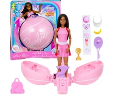 Mattel Barbie teniso žaidėjo lėlė su kamuoliukų mėtymo įrankiu JMY56