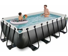 EXIT Juodas Leather pool 400x200x100cm with filter pump - juodas