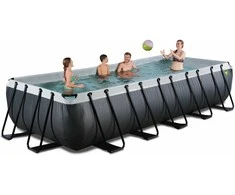 EXIT Juodas Leather pool 540x250x100cm with filter pump - juodas