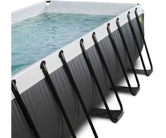 EXIT Juodas Leather pool 540x250x100cm with sand filter pump - juodas
