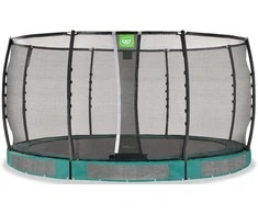 EXIT Allure Premium ground trampoline ø427cm - žalias