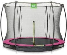 Įkasamas batutas su tinklu Exit Silhouette 244cm - Rožinis