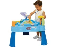 Bluey Little Tikes Garden Sandbox vandens staliukas + figūrėlės ir priedai