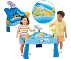Bluey Little Tikes Garden Sandbox vandens staliukas + figūrėlės ir priedai